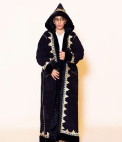 Black Moroccan Farwa (coat)