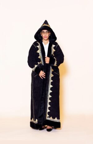 Black Moroccan Farwa (coat)