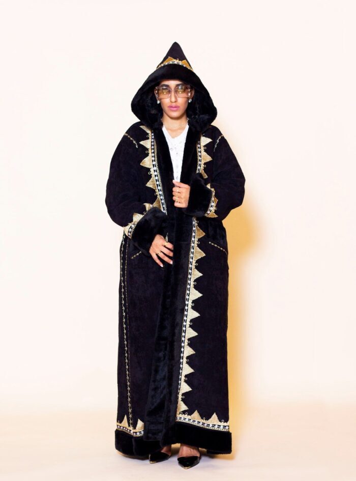 Black Moroccan Farwa (coat)