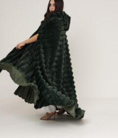 Emerald Wave Coat, Winter Royal Farwa in Emerald Wave