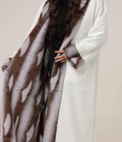 Ivory Mocha Coat - Winter Royal Farwa in Ivory Mocha