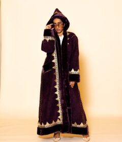 Purple Moroccan Farwa (coat)