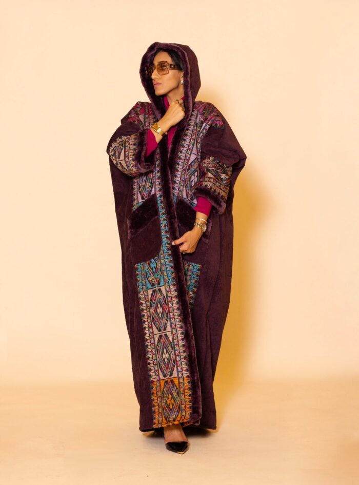 Purple Palestinian Farwa (coat)