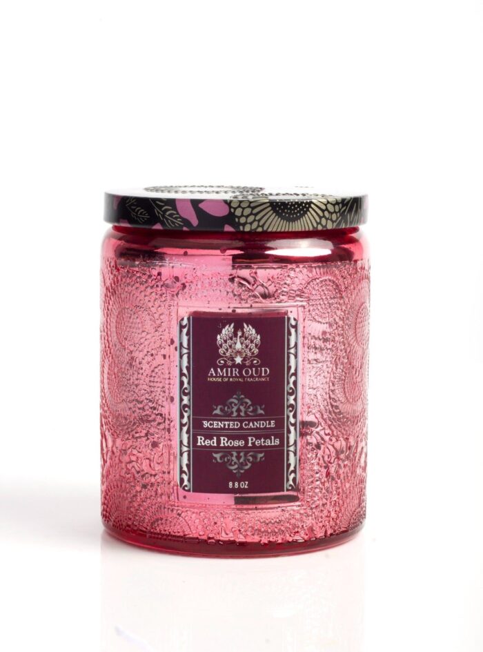 Red Rose Petals Candle